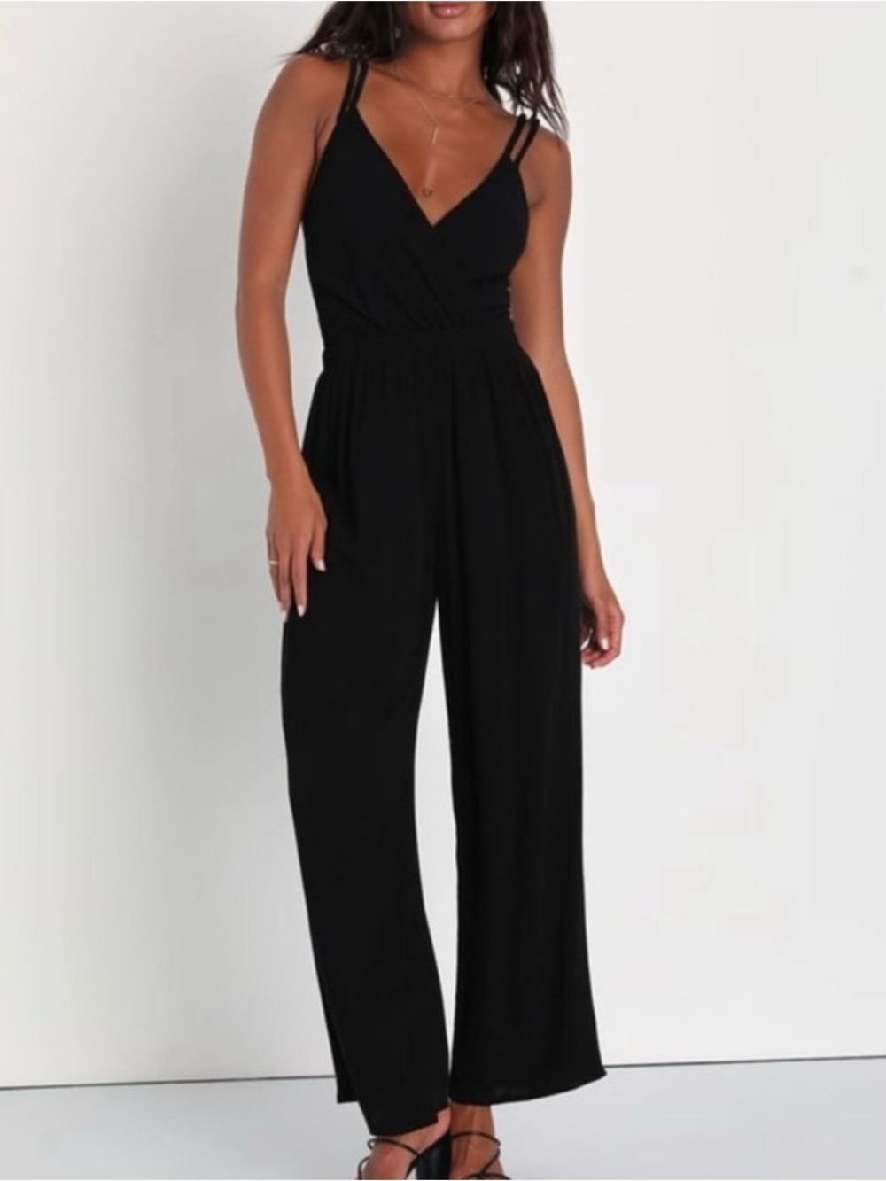 Lulu's Black Jumpsuit with Strappy Back